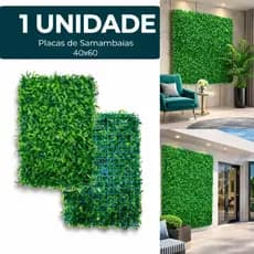 Placa Jardim Vertical Artificial Samambaia 60x40cm – Folhagem Realistica