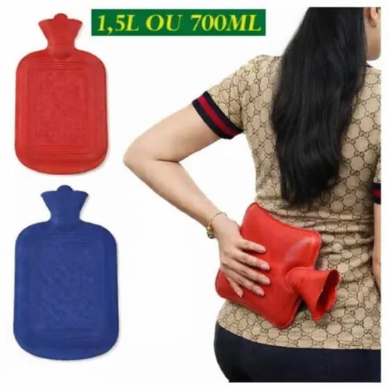 Oferta Bolsa Térmica 1.5L Ou 700ML De Água Quente Compressas Aliviar Dores Emborrachada Multiuso Universal Terapêutica