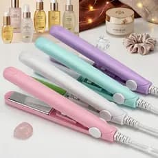 Mini Chapinha Prancha De Cabelo Portátil Com Case Transporte Bivolt Estojo Entrega rápida Beleza