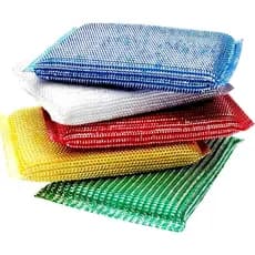 KIT 4 DE ESPONJA DE POLIESTER COZINHA 4 PEÇAS CORES SORTIDAS RESISTENTE