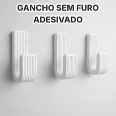 Ganchos Adesivos Fortes para Parede - Suporte Resistente para Toalhas de Banheiro e Cozinha - Gancho - Suporte