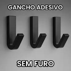 Ganchos Adesivos Fortes para Parede - Suporte Resistente para Toalhas de Banheiro e Cozinha - Gancho - Suporte