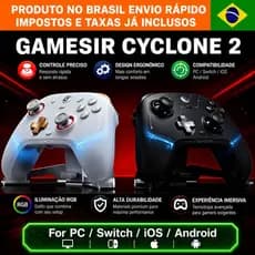 Controle Gamesir Cyclone 2 TMR Dock de carregamento Para Pc Switch Android Steam Celular Hall Effect