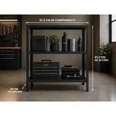 Armário de Aço Compacto com 3 Prateleiras 91 cm- Estante C91CMx A91,5CM X L.30CM