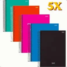Kit Com 05 Cadernos 1 Matéria Universtario Stiff - Jandaia