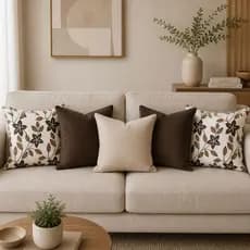 ALMOFADAS DECORATIVAS COM ENCHIMENTO KIT c\ 5 UNIDADES COLEÇÃO ELEGANCE DECORAÇÃO LUXO