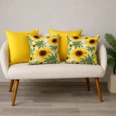 KIT c\ 4 CAPAS PARA ALMOFADAS DECORATIVAS CAPAS COM ZÍPER 45X45cm