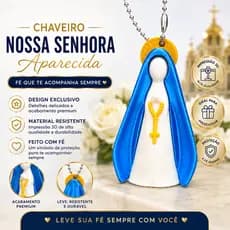 Chaveiro Nossa Senhora Aparecida em Impressão 3D | Fé, Proteção e Devoção