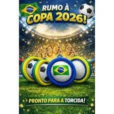 Chaveiro Bola Brasil Copa 2026 🇧🇷 – Torcida Oficial – Acessório para Chaves