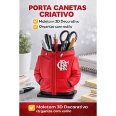 Porta Canetas Moletom Organizador de Mesa Porta Treco Criativo Decoração Moderna