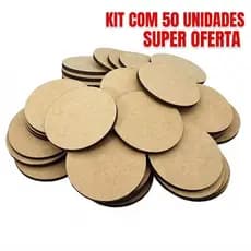 kit MDF bolacha redondo corte a laser