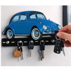 Porta-Chaves Fusca Decorativo em MDF – Estilo Vintage