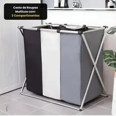 Cesto Organizador Multiuso Com 3 Compartimentos Resistente Durável