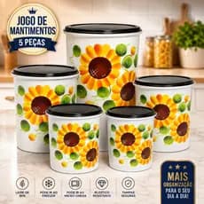 Conjuntos de Mantimentos 5 Peças - Estampa de Flores