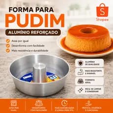 Forma de Pudim Alumínio Nº 24 2,4L Reforçada Para Pudim e Bolo