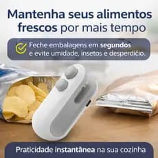 Mini Seladora Portátil USB Para Sacos Plásticos SeladorAlimentos Recarregável Cozinha