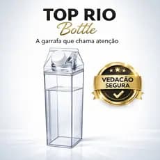 Garrafa Acrílico Transparente Caixa Leite 500ML TOPRIO Portátil Decorativa Leite Água Suco Geladeira
