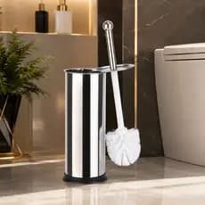 Escova Sanitaria Suporte Porta Escova Inox Limpeza Vassourinha Limpa Privada Vaso Sanitario Banheiro