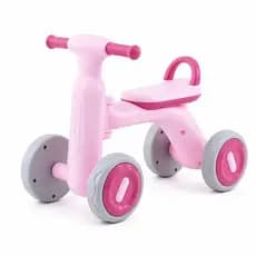 Bicicleta Infantil De Equilibrio Rosa Rodinhas Luz Led Aro 12 Segura Até 25kg Criança Pequena Menina