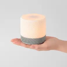 Luminária De Mesa Serena Design Moderno Luz Quente Usb Bivolt