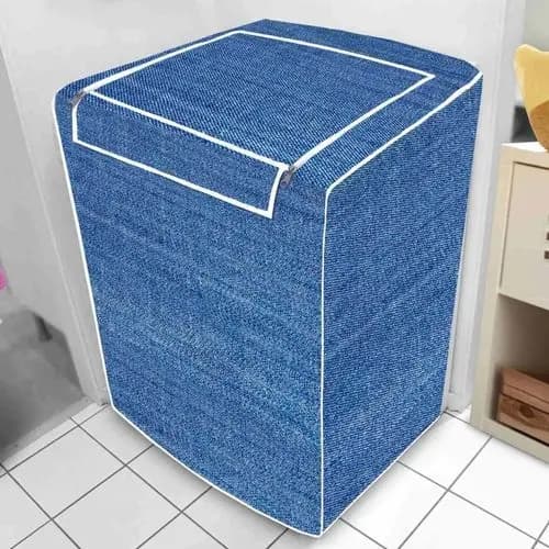Capa Proteção Máquina Lavar Roupas Abertura Superior Jeans Durável M