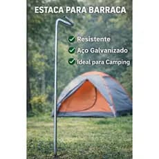 Estacas de Ferro para Barraca Kit's com 04- 08-12 peça | Fixador Solo para Camping Lona Tenda Barraca | Alta Resistência