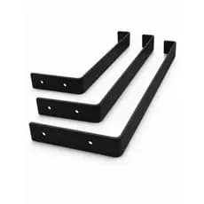 Mão Francesa Cantoneira Invertida Reforçada Suporte para Prateleira Ferro Preto 20/25/30cm