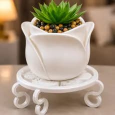Kit Vaso Decorativo Suculenta Suporte Borboleta Decoração Casa Sala Quarto Escritório Presente Luxo