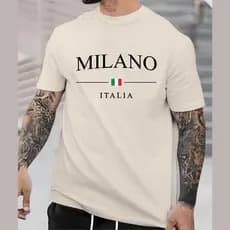 Camiseta Masculina Milano Italia Algodão Premium Lançamento Envio Imediato
