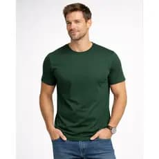 Camiseta masculina algodão 100% Algodão Verde