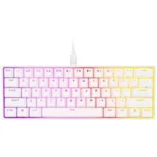 Teclado Gamer CORSAIR K65 RGB MINI 8000hz Gamer RGB 60% Teclas Mecânico CHERRY MX SPEED Branco