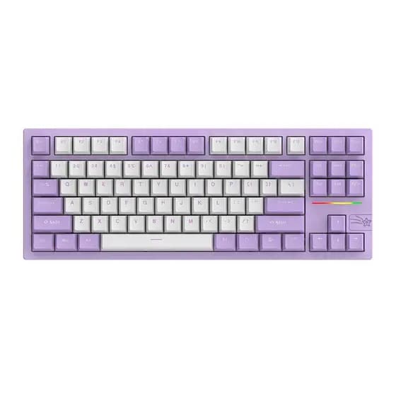Teclado Epomaker Feker Galaxy80 Gamer Mecânico ARGB 88 Teclas Linear Switch Marble White Suave Premium USB-C