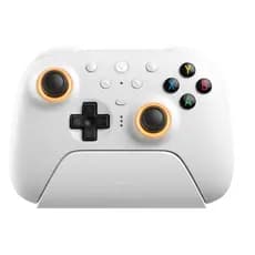 Controle 8BitDo Ultimate 2 Sem Fio Branco com Dock de Carregamento – Joystick TMR Hall Effect, RGB, Alta Precisão