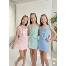 Conjunto Infantil Feminino com Laços – Delicado e Charmoso