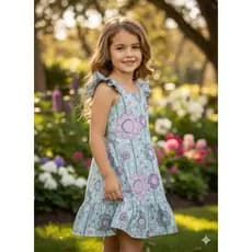 vestido infantil menina poliéster