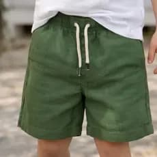 Shorts Infantil Masculino em Linho em Promoção do 4 ao 12 Anos