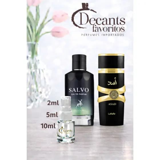 2 Perfumes Masculino Kit : Salvo Maison Alhambra | Asad Black Asad