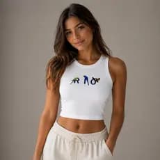 Cropped Nadador Moda Praia Verão Feminina Diversas Estampas Silkscreen100% Algodão