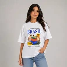 Camisetas Oversizeds Femininas e Unissex Diversas Estampas 100% Algodão 30:1 Penteado Confortável