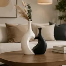 Vaso Decorativo Moderno Minimalista Casal Coração Enfeite Sala Quarto Escritório