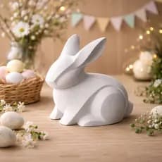 Coelho Decoração de Páscoa Enfeite Presente Coelhinho Decorativo Minimalista Moderno de Mesa