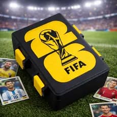 Caixa Porta Figurinhas Copa Mundo 2026 Organizador Cards Futebol Álbum Case Premium