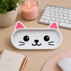 Porta Óculos Gatinho Suporte Organizador Case Estojo Bandeja Decorativa para Óculos e Óculos de Sol