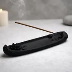 Incensário Porta Incenso Lotus Vareta Decorativo Zen Moderno Suporte Queimador Barco Decoração