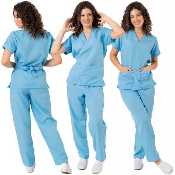 Pijama Cirúrgico Hospitalar Unissex Diversas Cores Seca Rápido
