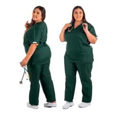 Conjunto Plus Size Scrub Cirúrgico Medicina Oxford Seca Rápido Não Mancha