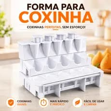 Forma Coxinha 8 Moldes Modelador Salgados Profissional Fácil Fábrica