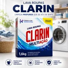 Sabão em Pó Clarin Multiação 1,6kg e 400g Lava Roupas Econômico