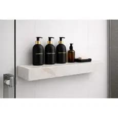 Prateleira para Box 60cm Calacata Premium Luxo | Nicho Porcelanato Suspenso
