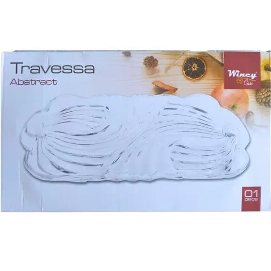 Travessa Abstract De Vidro - Wincy